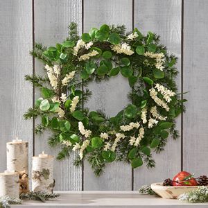 Guirlande de Noël de 25,5 pouces pour la décoration de la porte d'entrée intérieure ou extérieure, couronnes d'hiver pour l'intérieur et l'extérieur, guirlande de Noël - Product Image 4