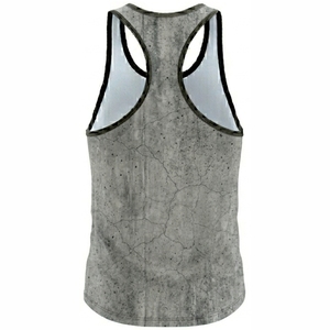 Débardeur Homme Col Rond Sans Manches en Polyester Respirant à Motif Béton, Impression par Sublimation, Tricoté, pour la Gym - Product Image 4