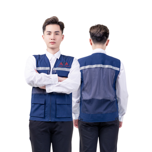 Uniforme de cremallera de malla reflectante Kaki más vendido, diseño personalizado, chaleco de ingeniero/Construcción de fabricantes FMF, seguridad transpirable - Product Image 5