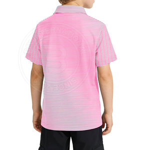 Polo de golf pour jeunes personnalisé avec votre logo, en tissu extensible doux de qualité supérieure offrant un confort durable pour l'extérieur - Product Image 3