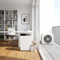 Nouvelle Climatisation Portable Split 12000 BTU, Installation Facile Sans Perçage, Pompe à Chaleur & Fonctionnement Silencieux pour Maison, Caravane, Hôtel