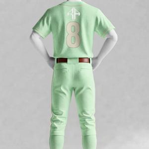 Uniforme de Béisbol Verde con Estampado Sublimado para Hombre, 100% Material de Alta Calidad, Corte Regular, Logotipo Blanco, Cierre de Botones, RIVIAN ATLANTIC - Product Image 3