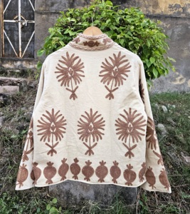 Chemise de nuit imprimée pour femme à col mandarin, manches longues, en coton et fibre de bambou, décontractée, pour l'été et l'automne, tricotée, idéale comme cadeau - Product Image 6