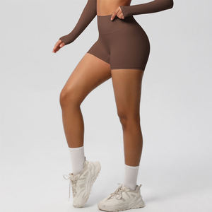 Shorts de yoga sans couture à taille haute élastique et séchage rapide pour femmes, idéaux pour le fitness et la boxe – Grande Vente - Product Image 4
