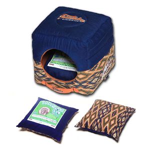 Cuccia per Cani Vintage Anni '70, Convertibile e Reversibile 2-in-1, Letto per Animali Domestici Pieghevole Quadrato - Product Image 4