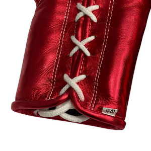 Guantes de Boxeo 'No Boxing No Life' con Cierre de Cordones, para Muay Thai y Artes Marciales, Personalizados, 100% Cuero Genuino, Profesionales y Ligeros - Product Image 6