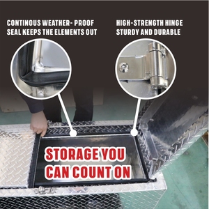 กล่องเครื่องมือประตูสวิงคู่อลูมิเนียม (พร้อมตัวล็อคลูกเบี้ยวและงานหนัก) ขัดเงาพื้นผิว - Product Image 3