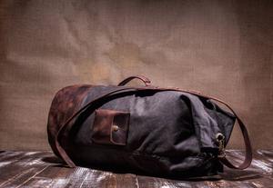 Sac de voyage week-end en toile et cuir, imperméable, grande capacité, fermeture éclair, haute qualité, LCTB-0098 - Product Image 4