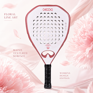 <span class=keywords><strong>Raquette</strong></span> de <span class=keywords><strong>padel</strong></span> pour femmes, carbone 12K, 350g, légère, design floral, cadre entièrement en carbone de 38 mm, face texturée, vente en gros OEM, <span class=keywords><strong>raquette</strong></span> de tennis - Product Image 2