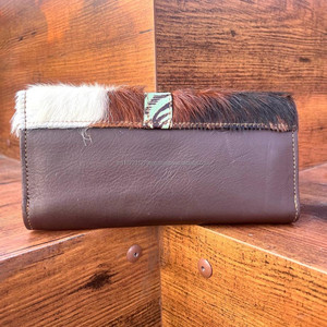 Nueva Cartera de piel de vaca hecha a mano auténtica tallada en cuero para mujer, funda de teléfono elegante, superventas, carteras de cuero con estampado en relieve occidental - Product Image 5