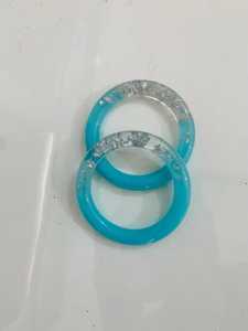 MN Exports Resin <b>Bangles</b> with <b>Silver</b> Flower Pattern Round Fashion Women's <b>Bracelets</b> for Gift - Product Image 1