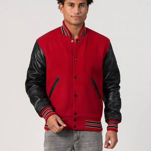 Veste universitaire en cuir sur mesure pour hommes, veste bomber premium, veste de baseball décontractée streetwear pour hommes - Product Image 2