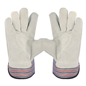 Guantes de trabajo de algodón hasta la muñeca con puño elástico, estilo liso, para uso diario, primavera y otoño - Product Image 1