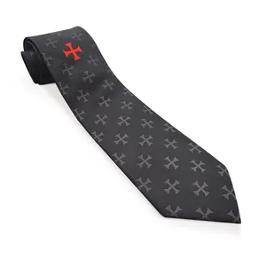 Corbata de inspiración masónica para hombre, con símbolo de compás cuadrado, corbata formal, nueva, elegante, para negocios, bodas, fiestas. - Product Image 5
