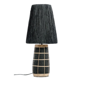 WOODGRANDLIVING Red Asian Contemporary Cylindrical Fabric Table Lamp <b>Shade</b> Decorative Bedroom Lamp for Home - Product Image 1