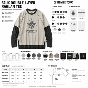 Camiseta de Manga Larga Raglán de Doble Capa de Algodón Grueso de 300g, para Hombre, Talla Grande, Estampado Gráfico Vintage, Logotipo Personalizado, Precio Bajo - Product Image 6