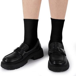 Chaussettes rayées personnalisées avec logo sur le bas du mollet, décontractées, tricotées, respirantes et écologiques - Product Image 5