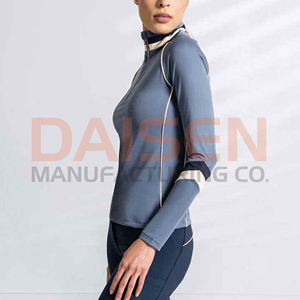 Haut de sport extensible pour femme à manches longues, respirant, conçu pour l'équitation et l'entraînement quotidien - Product Image 5
