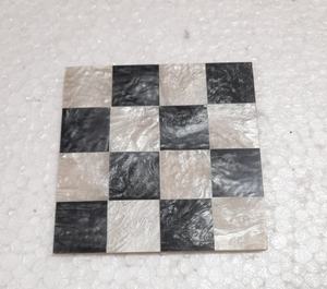 Checkered Design Resin Inlay Table Mat Coasters <b>Set</b> of 4 Stylish Handmade Drink Coasters for Dining Table and Home Bar Decor - Product Image 1