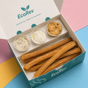 Free Sample <b>Biodegradable</b> Eco-Friendly Digital Printing Disposable Take Away Food Paper Churro Box Brown Churros <b>Packaging</b> Tray - Product Image 5