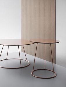 Mesa Auxiliar Moderna de Metal Industrial con Combinación de Superficie de Madera para Muebles de Sala de Estar a la Moda - Product Image 2