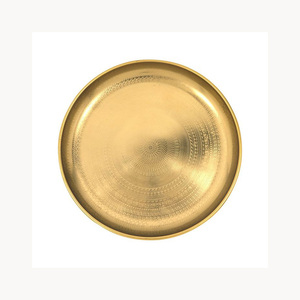 Assiette de présentation décorative en métal haut de gamme, nouveau design élégant, finition dorée personnalisée, sous-assiette, nouvelle collection - Product Image 1