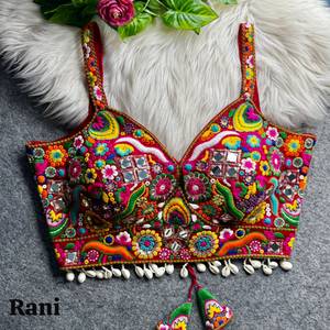 Blusa de Organza de Seda con Bordado Paisley Rani para Mujer, Estilo Bohemio con Tirantes Finos, Adorno de Borlas Hecho a Mano, para Fiestas, Primavera, Verano e Invierno - Product Image 1