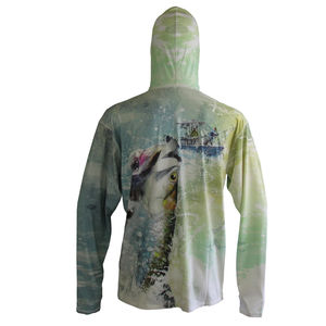 Sudadera de Pesca Personalizable OEM para Hombre, Ligera, de Spandex/Poliéster, 50% Impermeable, Tallas Grandes, Estampada, de Secado Rápido, Transpirable, MOQ Bajo - Product Image 5