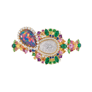 Anillo de Barra de Ópalo Multicolor con Gema, Corte Ovalado, Aleación de Zirconia, Joyería Vintage para Fiesta - Product Image 2