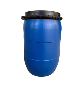 Fût en plastique HDPE de qualité alimentaire avec anneau de verrouillage – Baril bleu pour l'eau, l'huile, les aliments et l'emballage industriel - 50L - Product Image 1