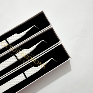 Vente en gros GETUP BROSONS IMPEX Nouvelles pinces à cils en acier inoxydable avec revêtement en poudre blanche, logo personnalisé, 10 mm, pointe lisse - Product Image 3
