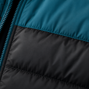 Veste matelassée d'hiver pour homme avec capuche, design sportif, blocs de couleur, fermeture éclair, rembourrage épais en polyester, coupe-vent, col montant - Product Image 6