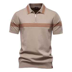 Camiseta de Punto para Hombre, Verano, 100% Algodón, Transpirable, Diseño Hueco, Corte Regular, Estilo Casual - Product Image 1