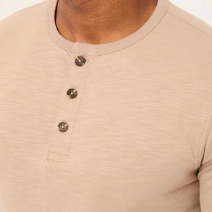 Camiseta Henley térmica de fabricación profesional para hombre, proveedor directo de fábrica, ropa informal, camiseta de manga larga para hombre - Product Image 5