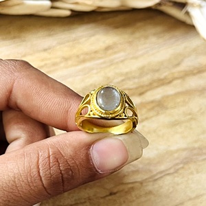 New Arrival Boho Moonstone <b>Ring</b> Ethnic Brass Jewelry Women 18k <b>Gold</b> Plated Vintage Filigree Band Antique <b>Cocktail</b> Wholesale/OEM - Product Image 2