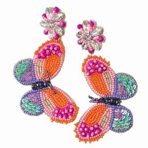 Stylish Hand work Embroidery Seed Beaded Drops <b>Earrings</b> Classic Design For Summer Parties Events Gifting <b>Fashion</b> Jewellery <b>Hoop</b> - Product Image 6