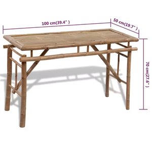 Juego de Mesa de Comedor de Bambú con Bancos, Muebles de Bambú Natural para Interiores y Exteriores, Proveedor Mayorista para Restaurantes y Cafés - Product Image 3