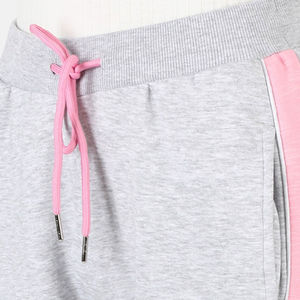 Survêtement pour femme à blocs de couleur, à capuche, avec fermeture éclair, manches longues, décontracté, printemps, gris rose, polyester coton, coupe régulière, poches latérales - Product Image 5