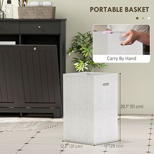 Moderno Mobile Portabiancheria Nero per Bagno e Cucina, Ecologico, con 2 Cestelli Ribaltabili e 2 Cassetti - Product Image 5