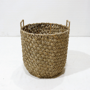 Cesta de Almacenamiento Redonda de Mimbre Tejida a Mano con Asas para Ropa y Artículos del Hogar - Product Image 3