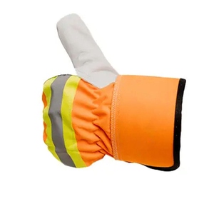 Gants de travail en cuir de vachette grainé résistant pour monteurs canadiens, résistants à la chaleur et aux étincelles, gants de sécurité de protection individuelle - Product Image 3