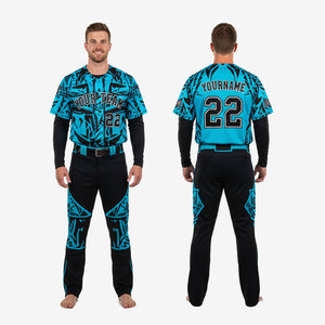 Tenue d'équipe, design par sublimation, uniforme de baseball imprimé, nouvelle mode, vêtements de sport, uniforme de baseball à boutons - Product Image 1