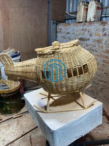 New Arrived Helicopter Rattan Toy Basket Natural Handcrafted Rattan Basket Kid Toy Decoration Toy Wholesales From Vietnam - Product Image 3