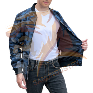 Veste bomber en satin pour homme, prix d'usine en gros, fabriquée avec des matériaux de la meilleure qualité, logo personnalisé imprimé, veste en satin de haute qualité - Product Image 5