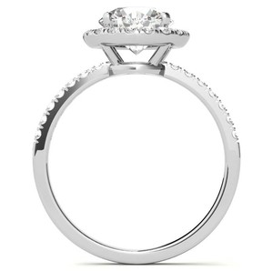 Moissanite <b>Ring</b> 925 Sterling <b>Silver</b> White Gold Plated Luxury <b>Solitaire</b> Engagement Party Bridal Wedding Promise Anniversary - Product Image 3