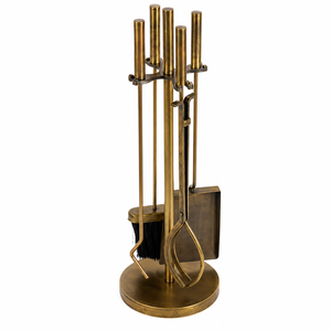 Juego de herramientas para chimenea de latón al por mayor, juego de 5 piezas de metal sólido con mangos de bola para estufa de leña interior - Product Image 4
