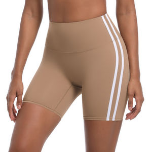 Nouvel Arrivage Short de Yoga Femme en Polyester/Coton Longueur Cuisse Couleur Unie Personnalisable Logo Imprimé OEM Style Urbain - Product Image 1