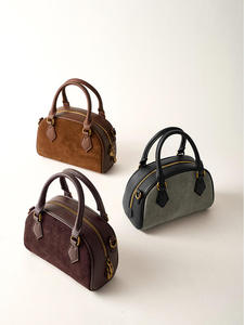 Bolso de Mano de Cuero Auténtico de Diseño Personalizado, Mini Bolso Boston, Bolso de Mujer de Lujo con Logotipo, de Alta Calidad - Product Image 3