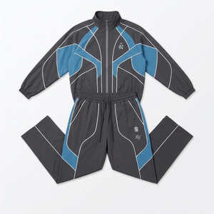 High Quality Men's Custom Patchwork Polyester <b>Reflective</b> Nylon Windbreaker Track <b>Jacket</b> and Pants Set Knitted Men's 2026 - Product Image 1