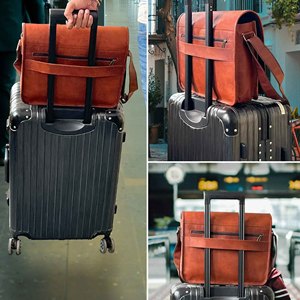Real Leather Laptop Bags Waterproof Cow Leather Laptop Handbag Travel Bag <b>for</b> <b>Computers</b> with <b>Storage</b> Bags - Product Image 6